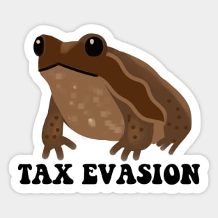 Smooth Sided Toad Tax Evasion Sticker